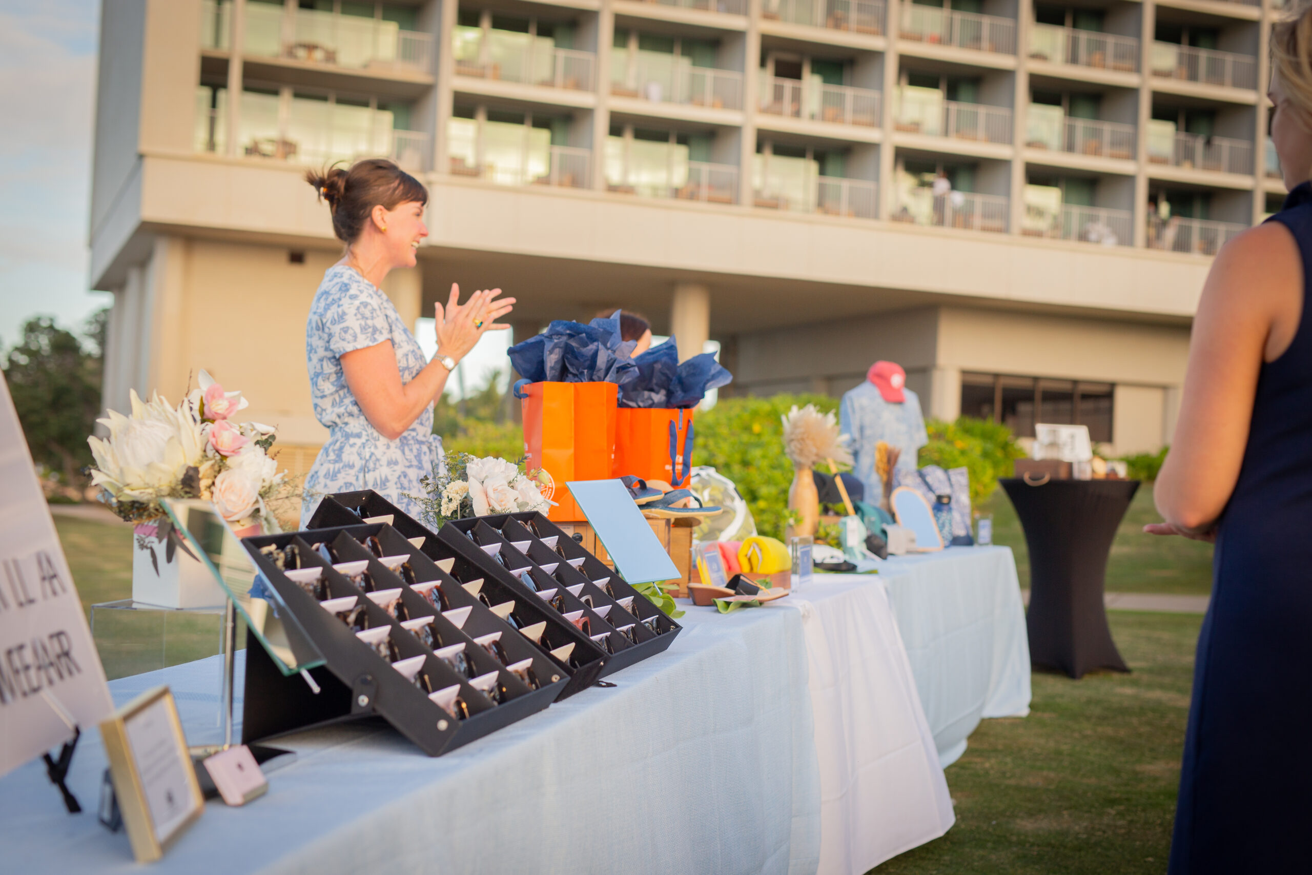 Picture of the Spirit of Aloha event table set up.